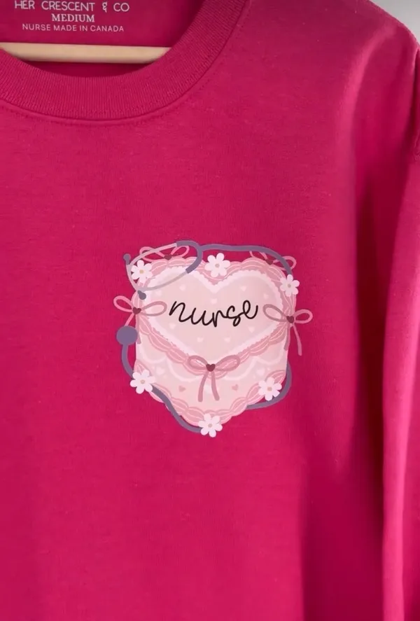 Nurse Crewneck Pink Size M - Image 3