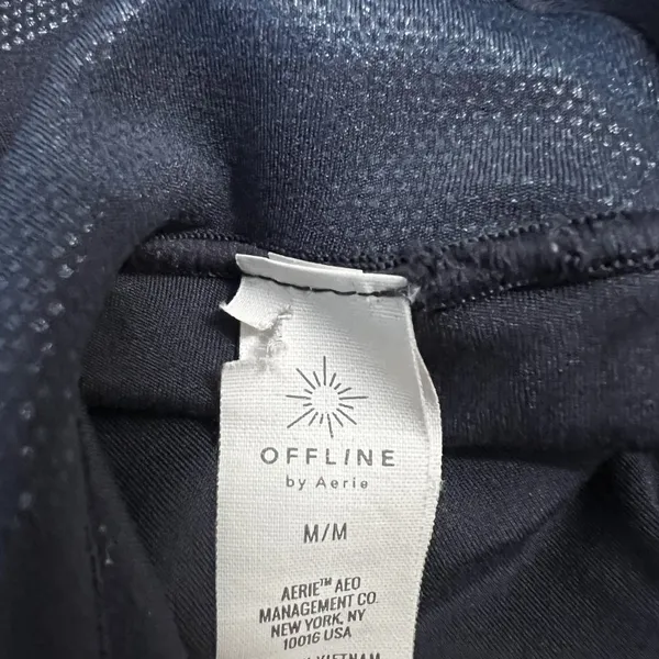 OFFLINE by Aerie Camo Metallic Leggings Navy Blue Athletic Shimmer Size M - Image 6
