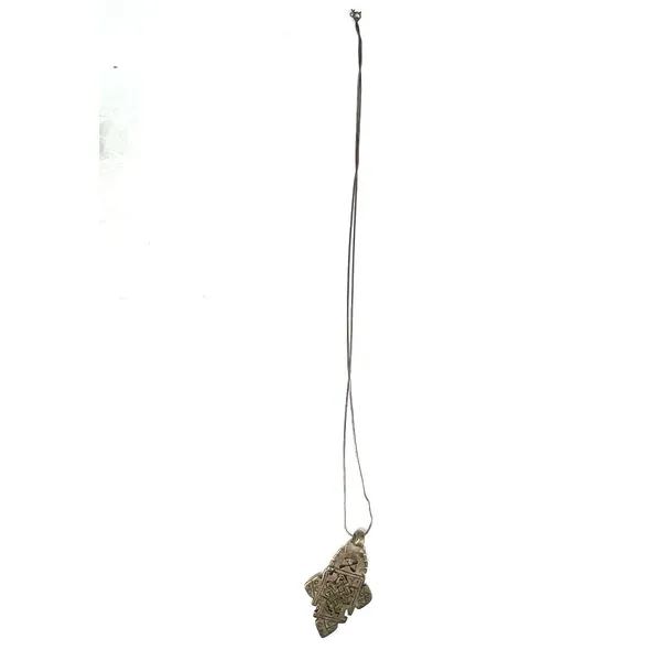 Vintage Pendant & chain Artisan Orthodox Ethiopian Coptic cross Abyssinian 18" - Image 4