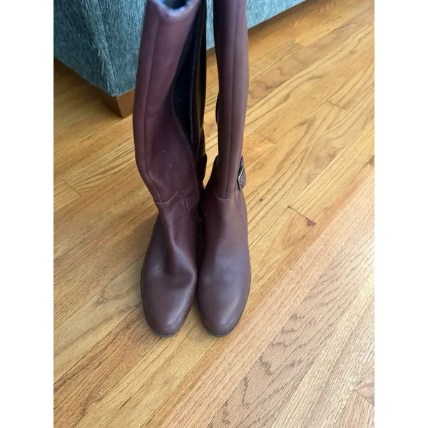 Cole Haan Womens Leather Knee Zip Up Waterproof Boots Brown Size 5 B‎ - Image 8