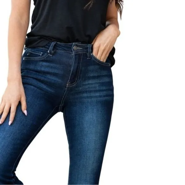 KanCan Parker High Rise Trouser Flare Dark‎ Wash Capsule Comfort Rodeo 9/28 - Image 5