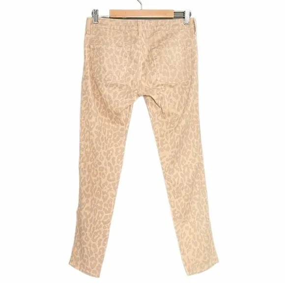 Anthropologie Bella Dahl Tan Cream Leopard Print Low Rise Chino Women’s Size 28 - Image 2