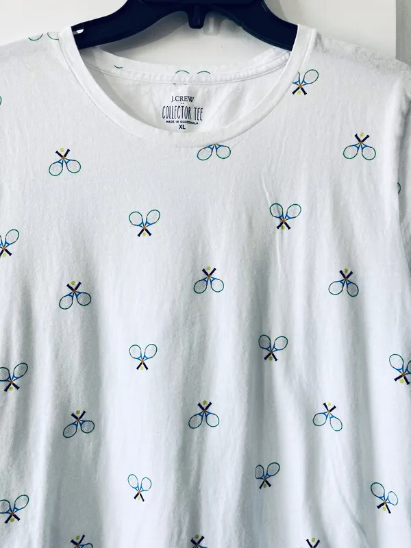 J.Crew Tennis Print Tee — Tenniscore Aesthetic - Image 4