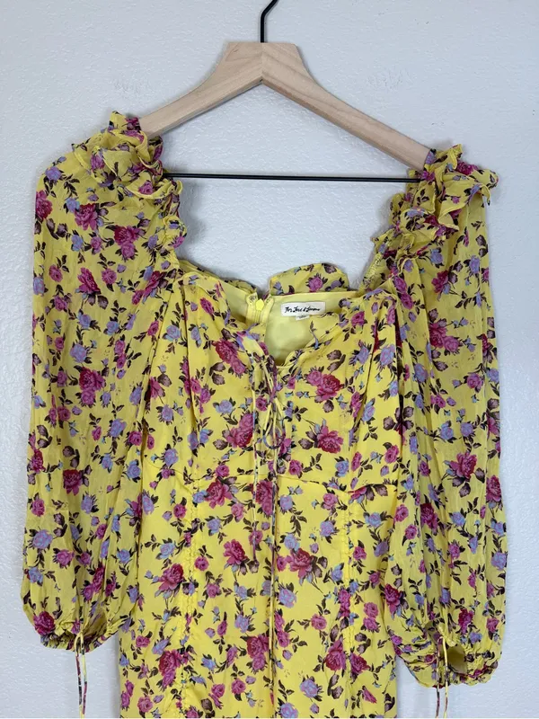 For Love & Lemons Viral Beaumont Silk Floral Mini Dress size Medium $298 - Image 9