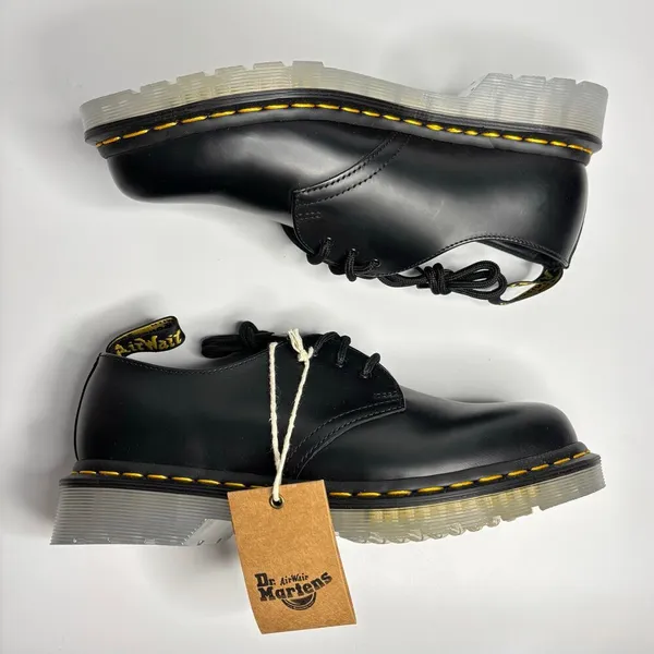 Dr. Martens 1461 Iced Smooth Leather Oxford Loafer Shoes in Black - Image 8