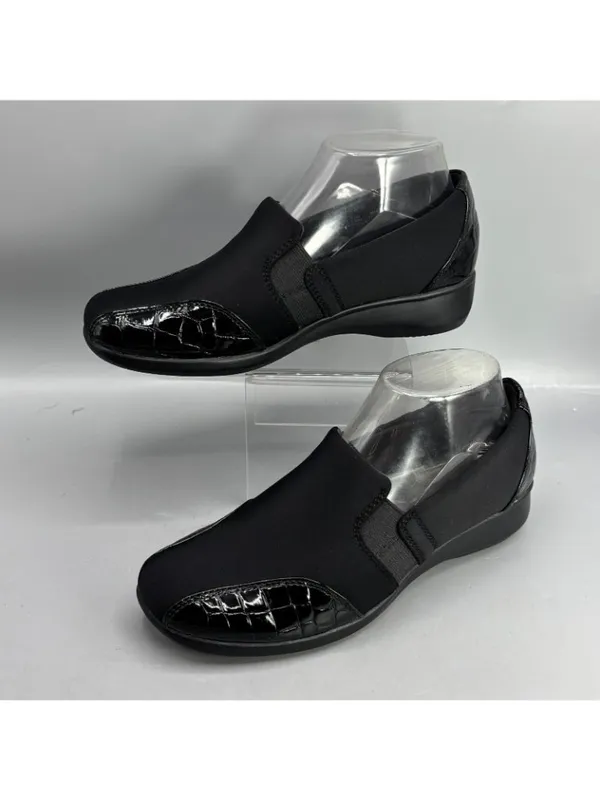 Clarks Noreen Will Shoes Womens 7.5 Black Round Toe Casual Slip On 26102169 - Image 2