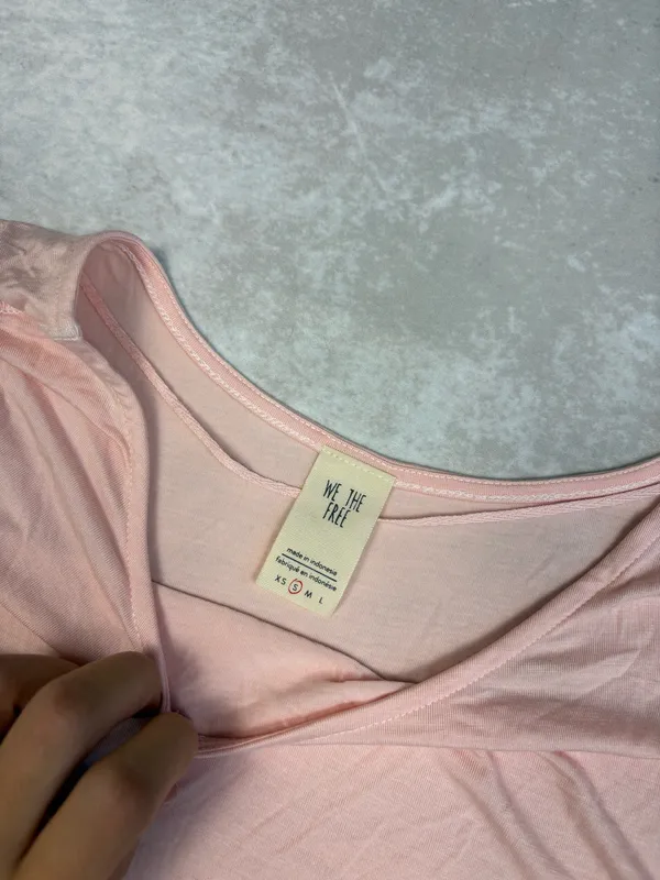 Free People We The Free Uptown Ruffle Sleeveless V Trim Hem Tank In Rose - Image 2