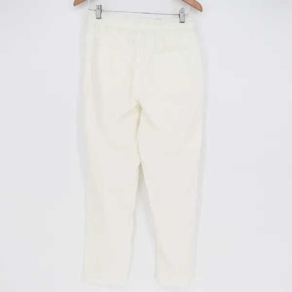 Aerie Cream Distressed Cotton Pull On Jogger Pants Small Off White - Image 4