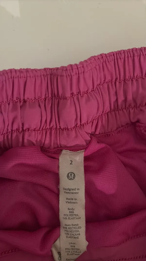 Lululemon Pink Hotty Hot Shorts 2.5” Low-Rise - Image 2