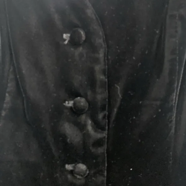 Vintage 90s Size 2 Dress Whimsigoth Velvet Button Up Black Midi Fit Flare Grunge - Image 4