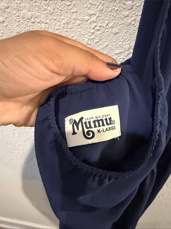 Show Me Your MuMu Navy Halter Maxi Dress - Image 2
