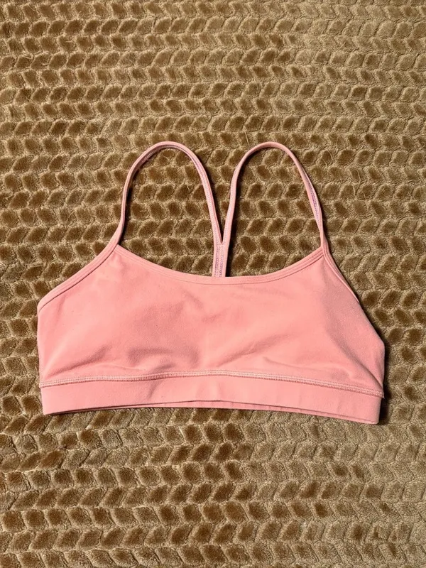 EXCELLENT Lululemon Flow Y Sports Yoga Bra Pop Orange Activewear 10 M - Image 3