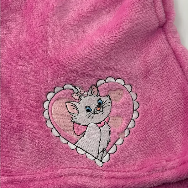 Disney Pink Fleece Shorts with Cat Design - Image 7