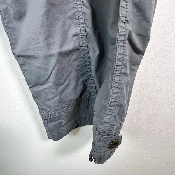 Fresh Produce Charcoal Gray Cotton Blend Drawstring Capri Pants‎ XL Utility Crop - Image 3
