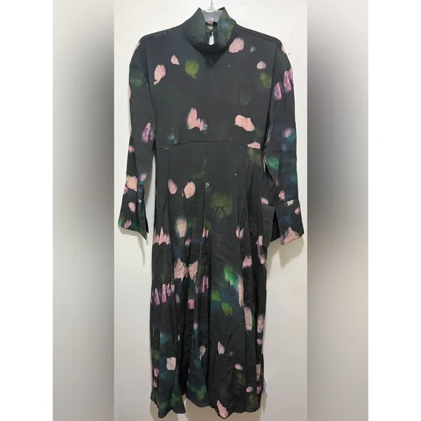 ASOS‎ Edition High Neck Long Sleeve Ruched Tie Back Detail Maxi Dress NWT - Image 2