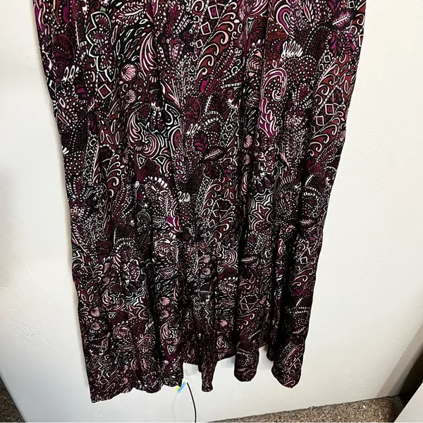 Maeve by Anthropologie Lisabetta Purple‎ Paisley Square Neck Petal Sleeves Dress - Image 4