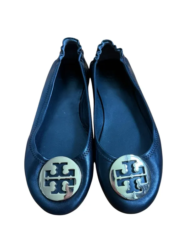Tory Burch Black Leather Minnie Ballet Flats - Image 2