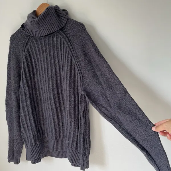 Free People Big City Turtleneck Sweater Boho Ribbed Slouchy Women's Size Small - Image 3