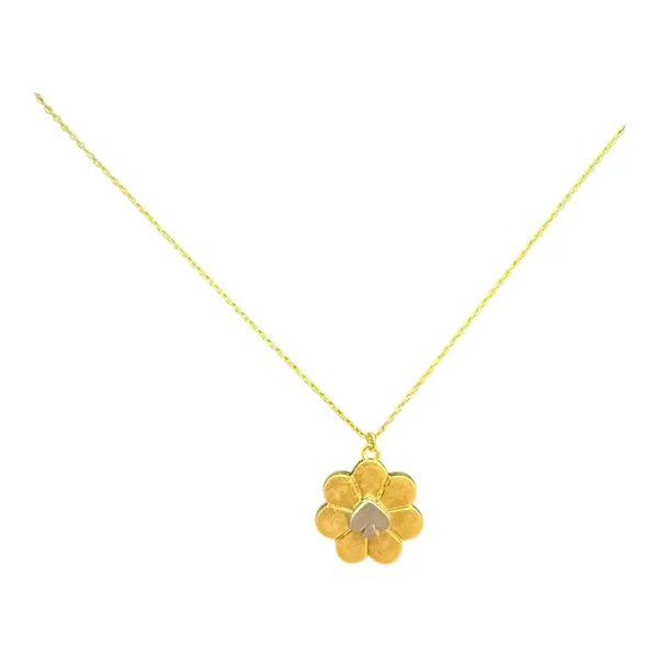 Kate Spade Garden Glam Flower Mini Pendant Necklace Gold | NWT - Image 3