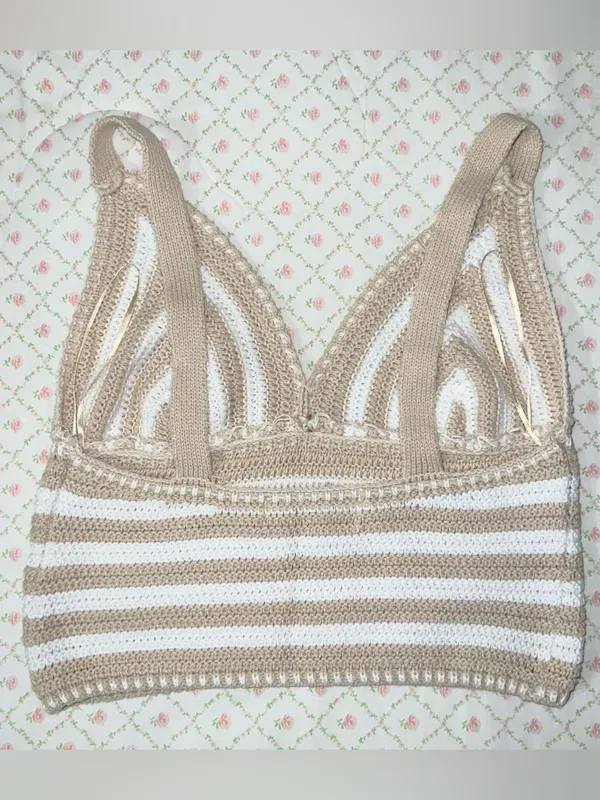 Willow & Wind crotchet tank top Tan - Image 2
