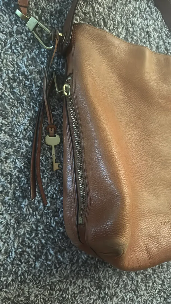 Fossil Brown Leather Bag - Image 6