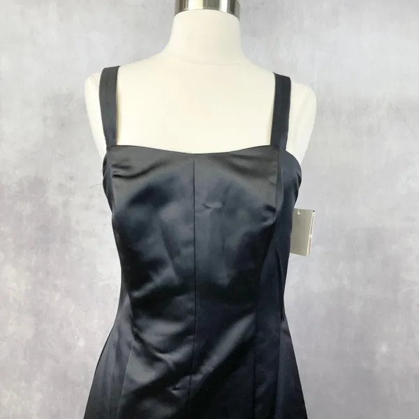 Davids Bridal Womens Dress‎ 4 Satin Strap Fit Flare Cocktail Party Flirty LBD - Image 2