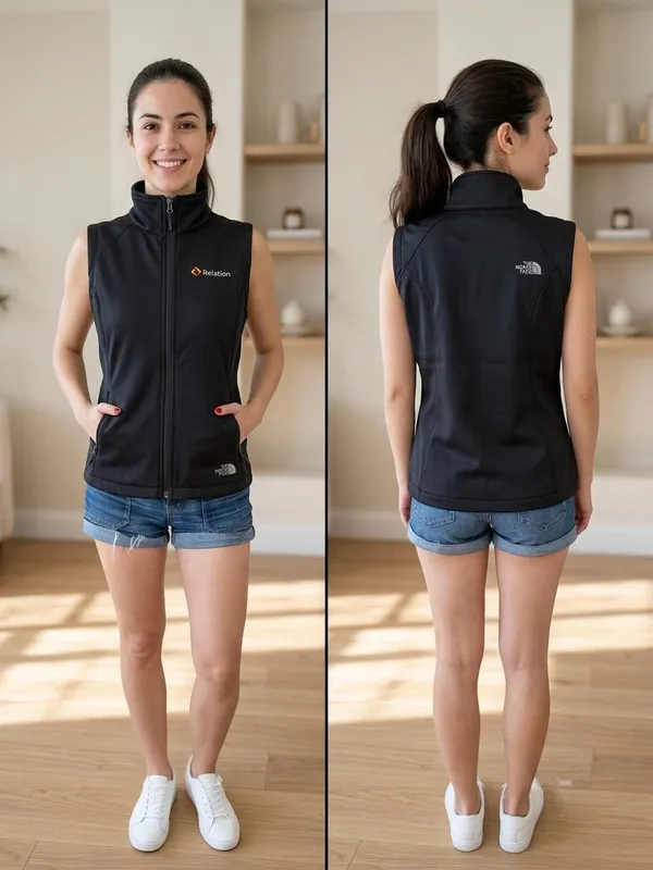 The‎ North Face Women's Black Softshell Vest - Image 2