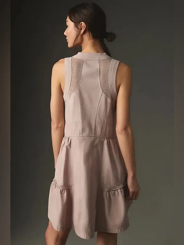DAILY PRACTICE BY ANTHROPOLOGIE Trek Utility Mini Dress size large - Image 2