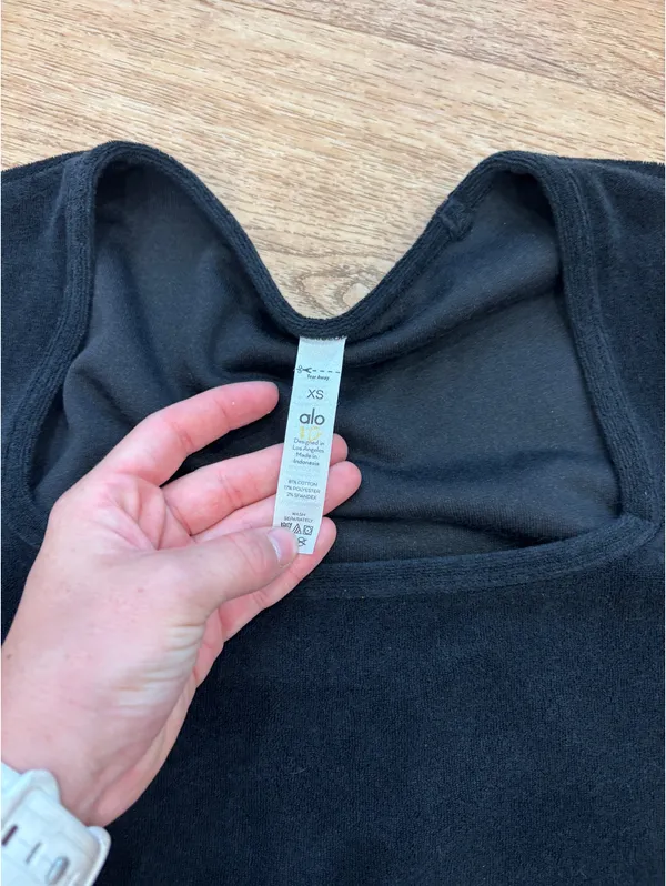 Alo black square neck top - Image 4