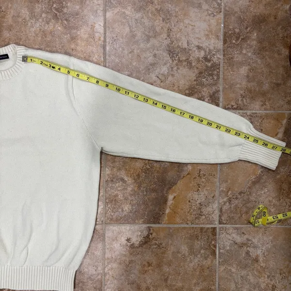 Brandy Melville Cream Oversized Crewneck Sweater - Image 5