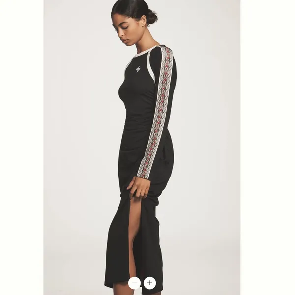 Anthropologie Daily Practice Long-Sleeve Ruched Midi Dress - Image 2
