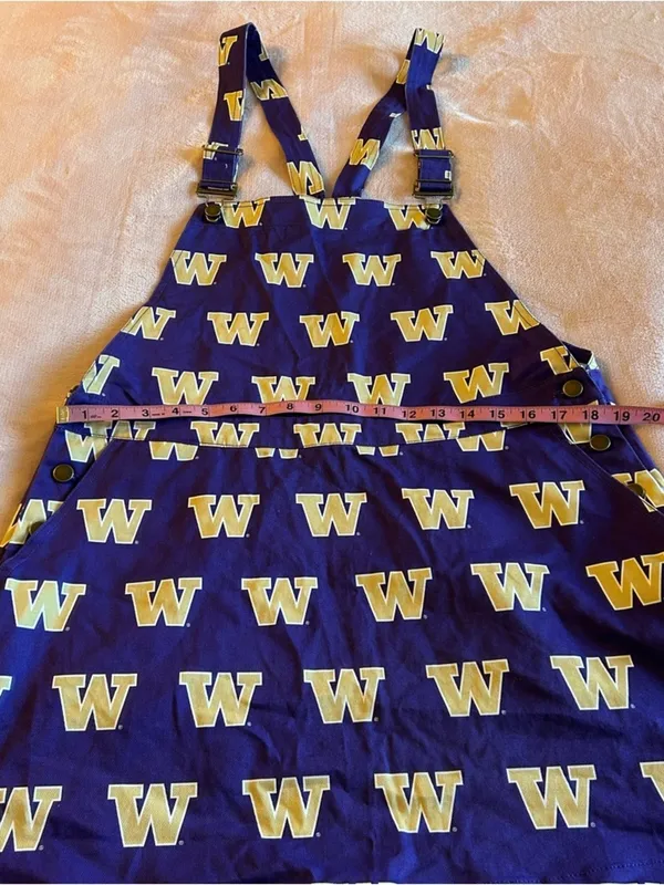 Tellum + Chop purple University Washington Huskies overalls mini dress size L - Image 9