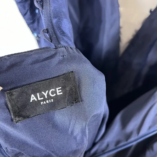 Alyce Paris strapless glitter cocktail dress Blue Plus Size 22 Evening Romantic‎ - Image 11