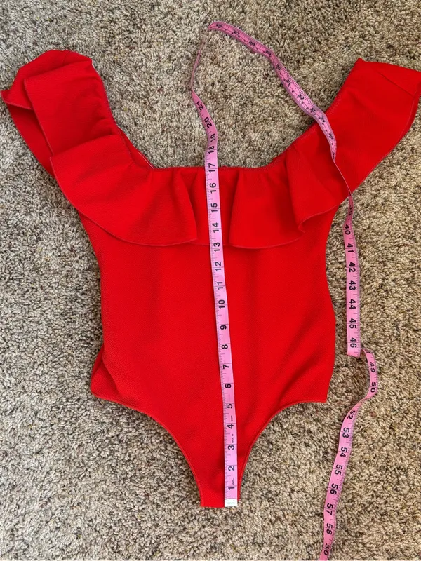 Red Ruffle Bodysuit - Image 7