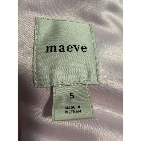Maeve Anthropologie Baby Doll Pink Satin Floral Dress Spring Summer - Image 6