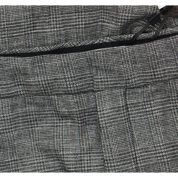 NWT Mango Womens Wool Blend Flared Leg Suit Pants Gray Brown Check EUR 38 (US 5) - Image 7