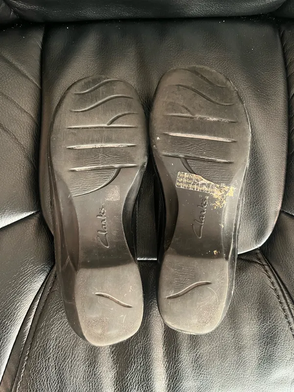Clark’s black leather shoes - Image 3