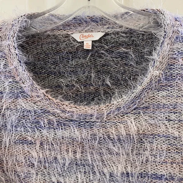 FINAL MARKDOWN Ladies’ Candie’s Fuzzy LS Sweater (XL) - Image 2
