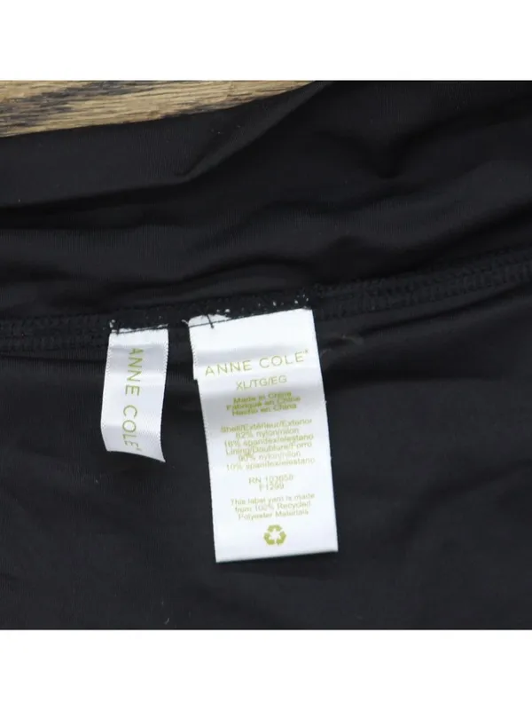 Anne Cole Womens Soft Wide Band Swim Skirt Bikini Bottom MYMB41401 Black XL - Image 3