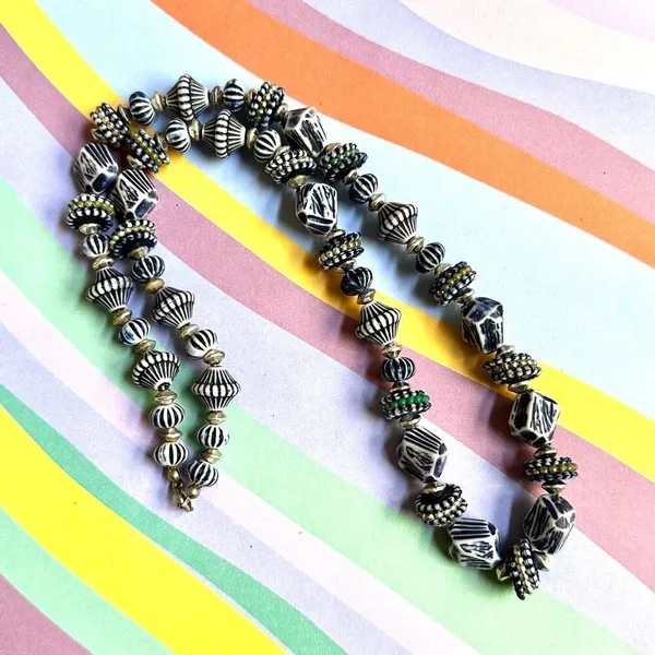 Blue beaded long necklace - Image 2