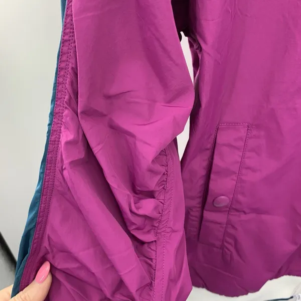 Free People XS Jacket Windbreaker Highline Bomber Color Block Long Sleeve Anthro - Image 6