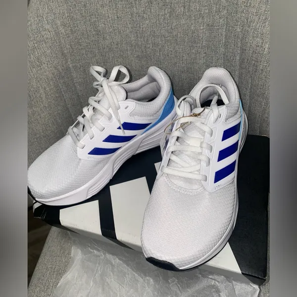 Adidas Galaxy 6 M White and Blue Athletic Sneakers - Image 2