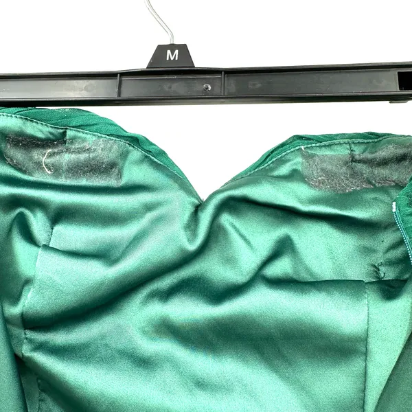 Minuet size‎ small strapless emerald green dress hidden side zip - Image 6
