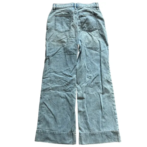 LOFT High Waist Palazzo Jeans‎ Size 26 Wide Leg Denim Blue - Image 5