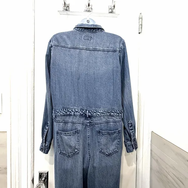 Universal Threads Denim Jumpsuit Womens Blue Medium Wash Button Front Size 8 - Image 10