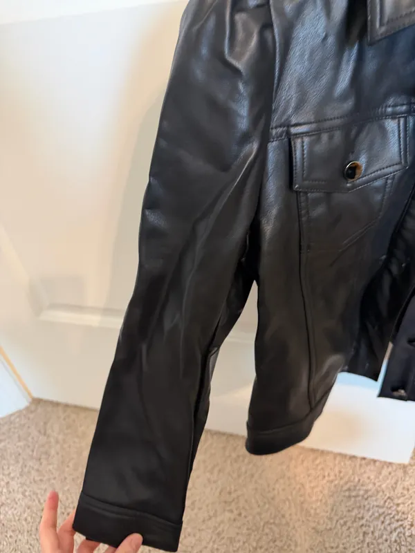 NWT Faux Leather Jacket - Image 2
