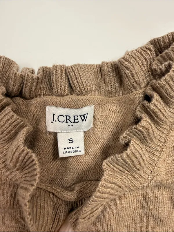 J. Crew Cotton Blend Brown Crewneck Sweater - Image 5