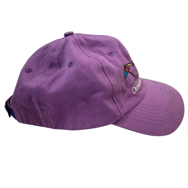 Ormond By The Sea Embroidered Purple Baseball‎ Cap Beach Scene Adjustable - Image 6