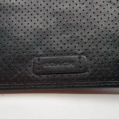 Coach Perforated Black Leather Wallet - Image 3