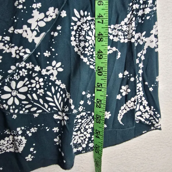 Patrons of Peace‎ Teal Paisley Faux Wrap Maxi Dress Short Sleeve Small J2083F58 - Image 10